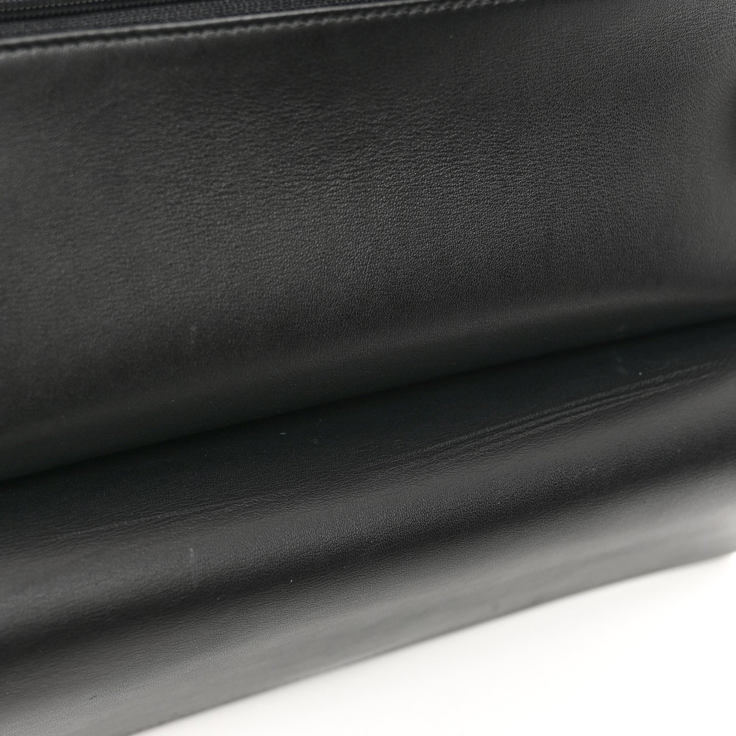 Patent Quilted Jumbo Double Flap Black