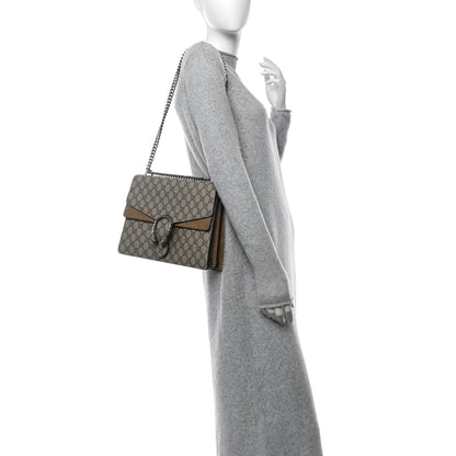 Gucci GG Supreme Monogram Medium Dionysus Shoulder Bag Taupe 2 of 13
