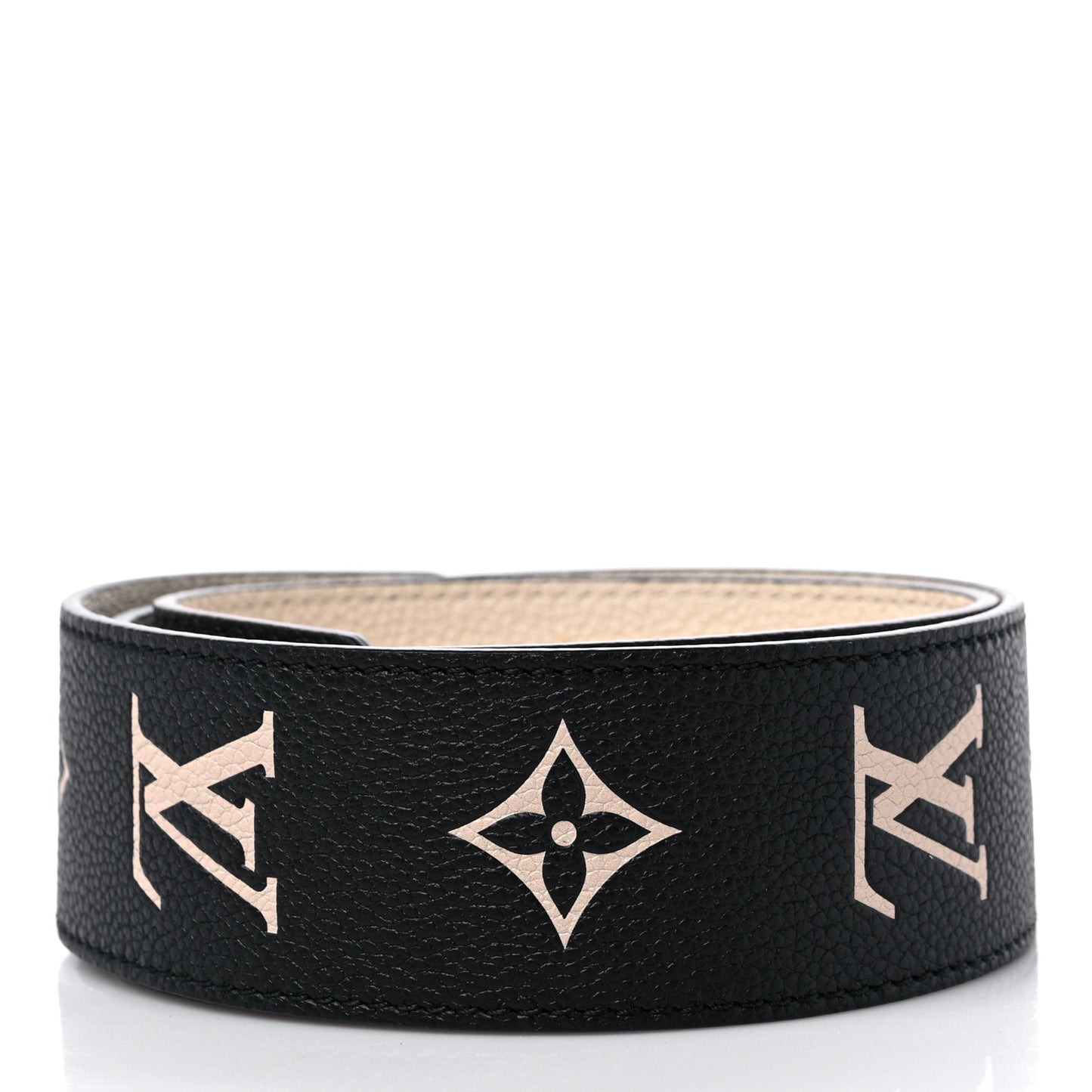 Empreinte Monogram Bandouliere Shoulder Strap Black Beige