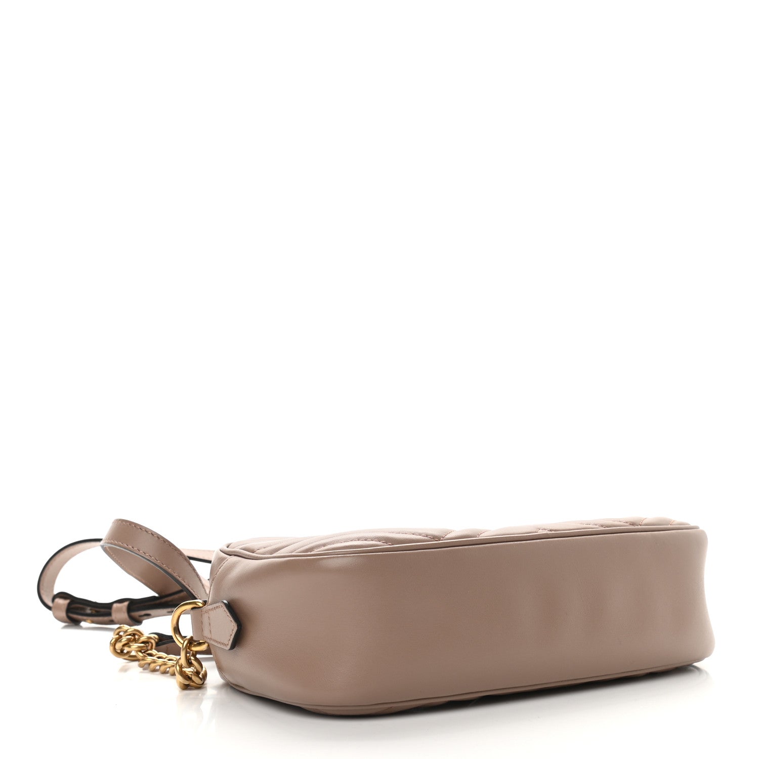 Gucci Calfskin Matelasse Small GG Marmont Chain Shoulder Bag Porcelain Rose 4 of 9