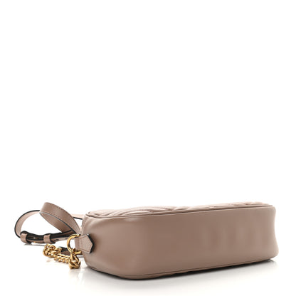 Gucci Calfskin Matelasse Small GG Marmont Chain Shoulder Bag Porcelain Rose 4 of 9