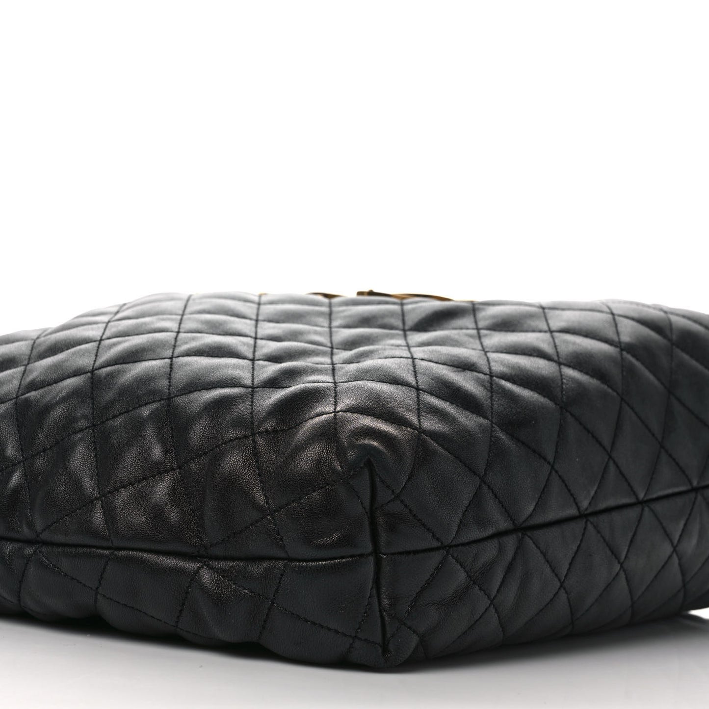 Lambskin Quilted Maxi Icare Shopping Tote Black