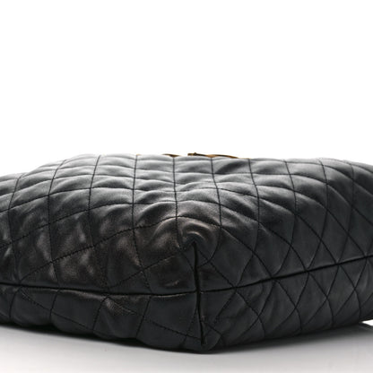 Saint Laurent Lambskin Quilted Maxi Icare Shopping Tote Black 8 of 10