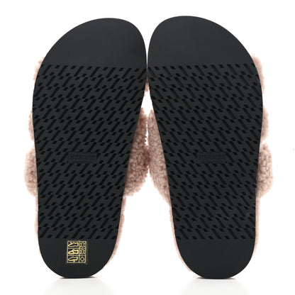 Hermes Woolskin Womens Chypre Sandals 36 Bois De Santal 5 of 9