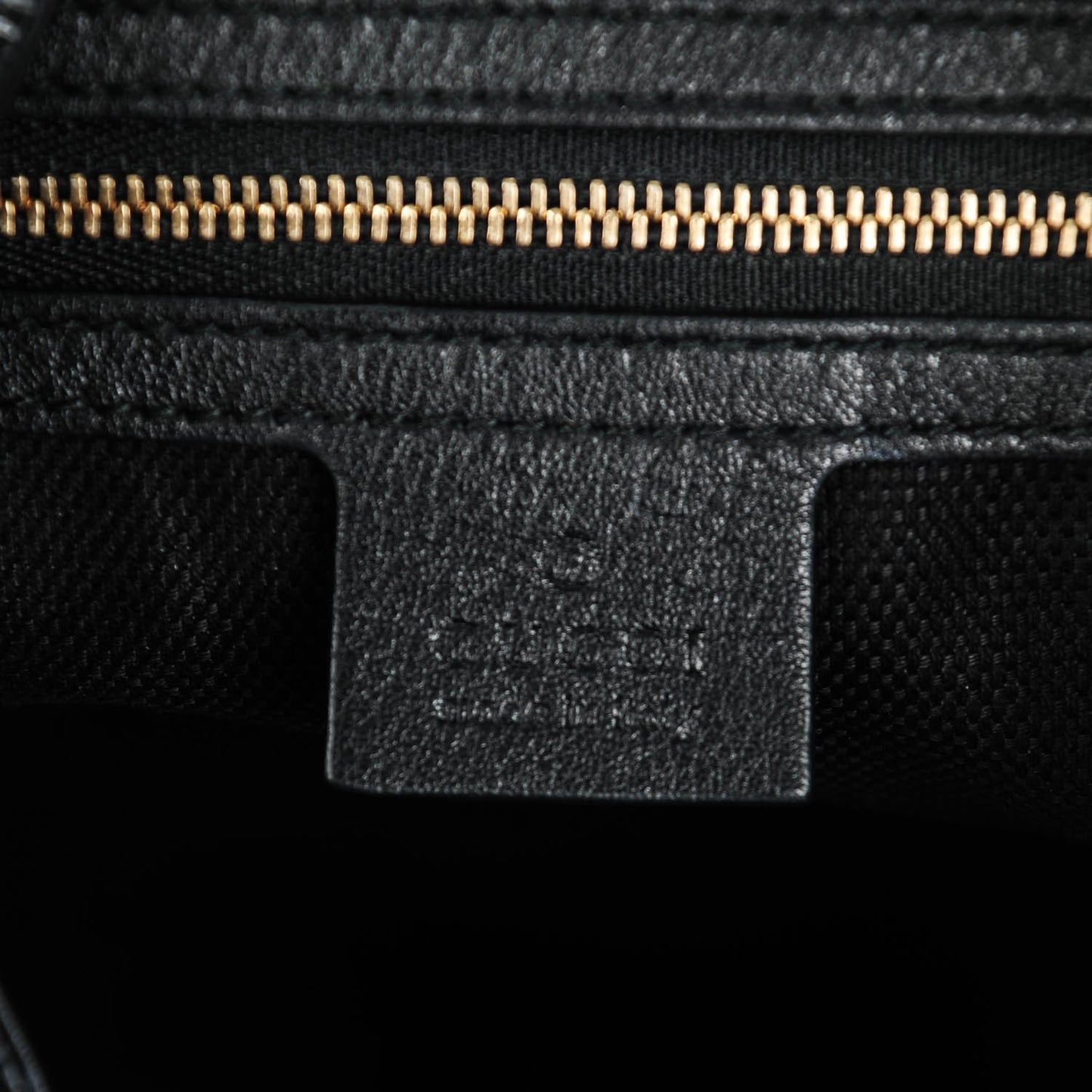 Patent Medium Soho Chain Shoulder Bag Black