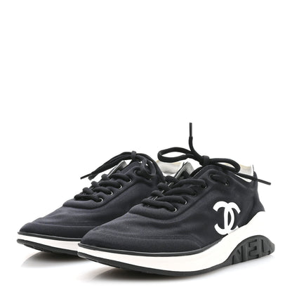 Chanel Lycra CC Sneakers 40.5 Black 4 of 7