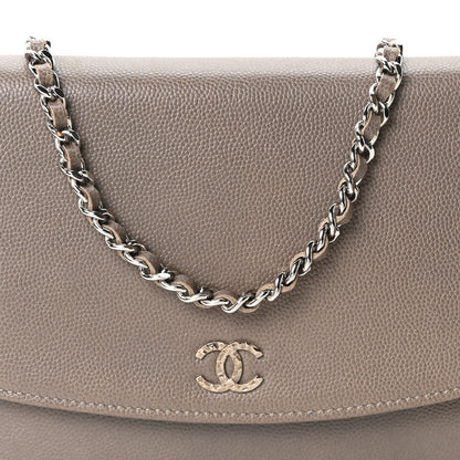 Chanel Caviar Sevruga Wallet On Chain WOC Grey 9 of 12