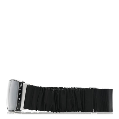 Chanel Crystal Acetate Technical Satin Shield Sunglasses Black 3 of 7