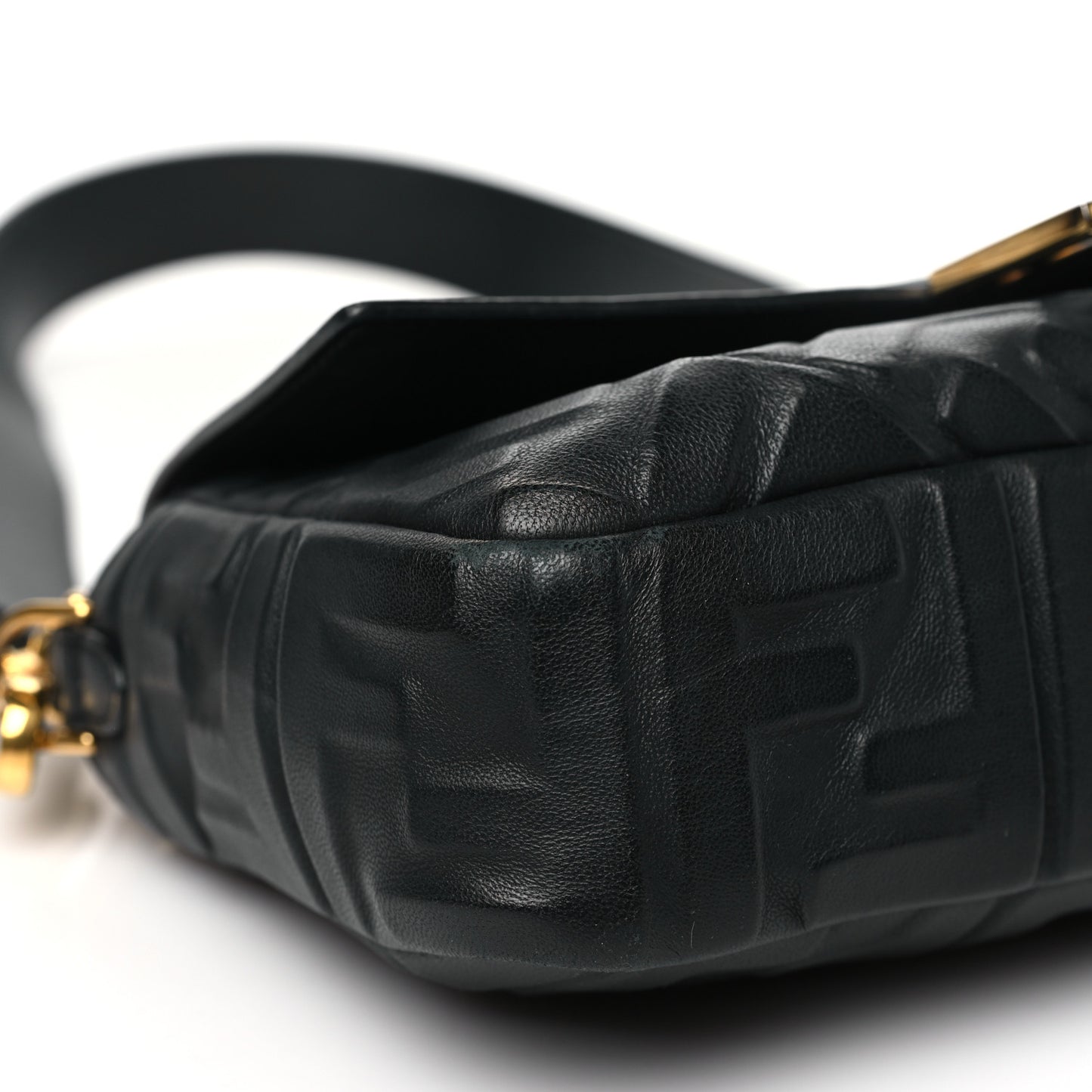 Nappa FF 1974 Embossed Baguette Black