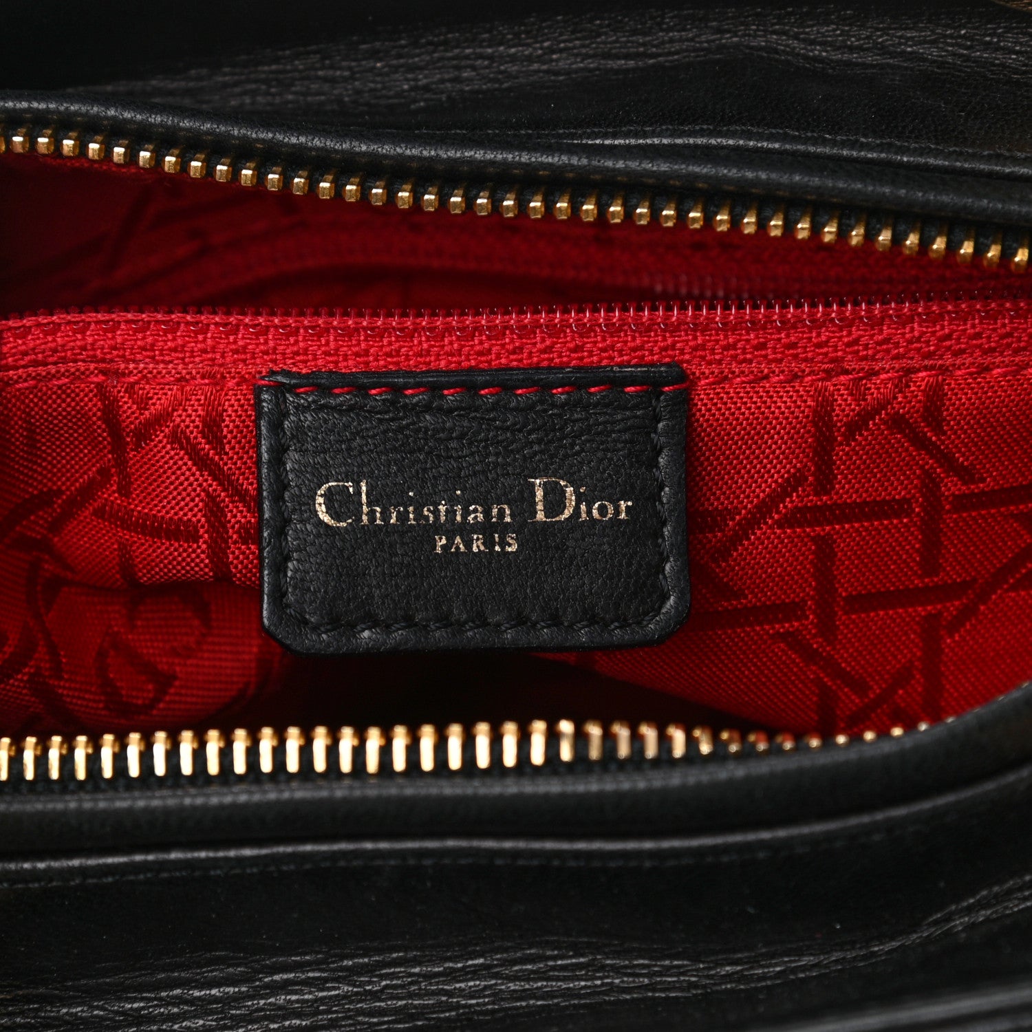 Christian Dior Lambskin Cannage Medium Lady Dior Black 6 of 13