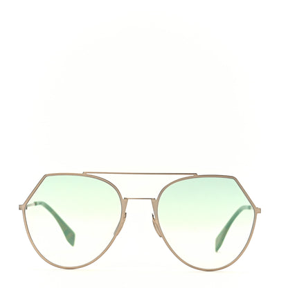 Fendi Metal Geometric Sunglasses FF 0194/S Green 2 of 7