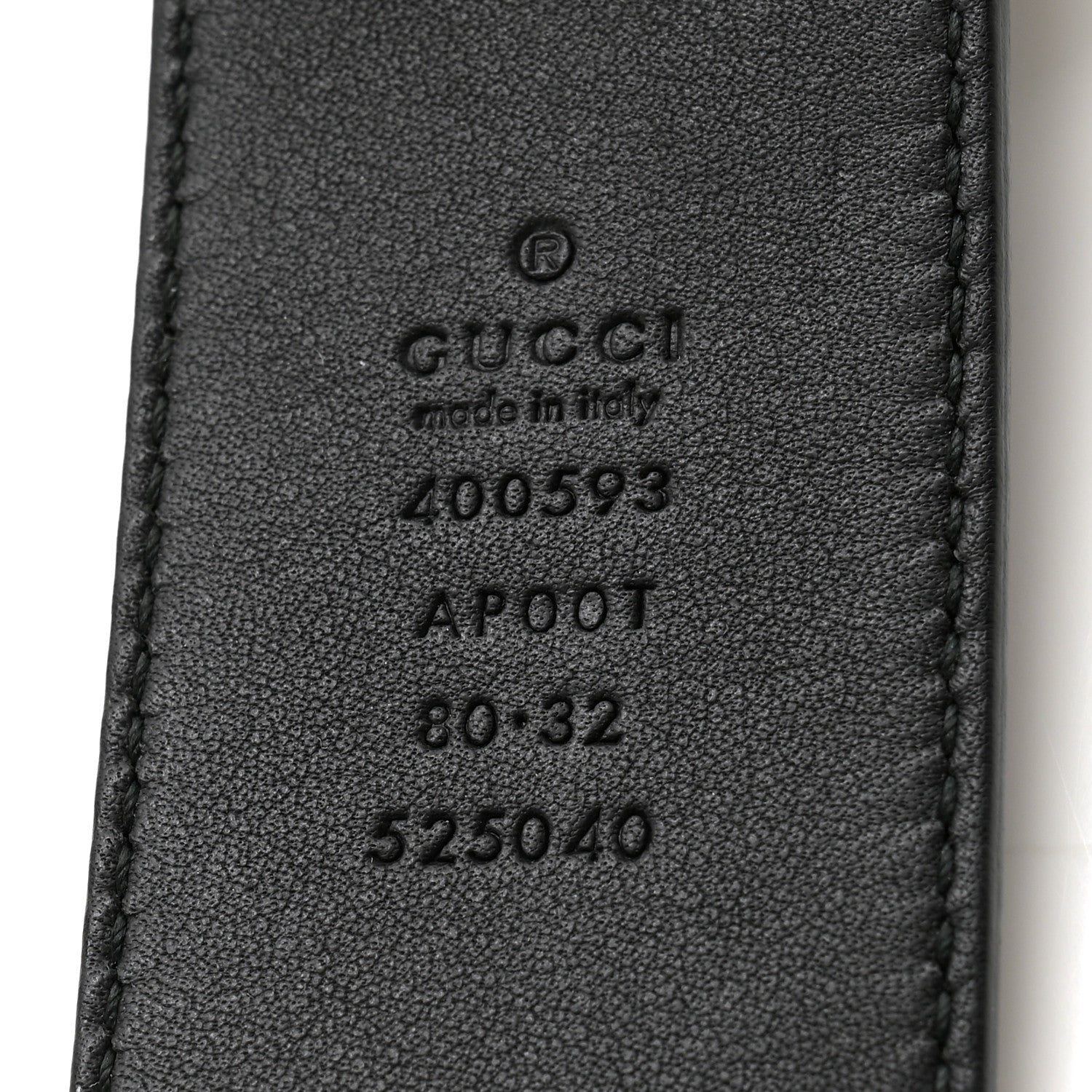Gucci Calfskin Double G 40mm Belt 80 32 Black 3 of 7