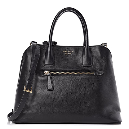 Prada Saffiano Cuir Open Promenade Tote Black 1 of 19