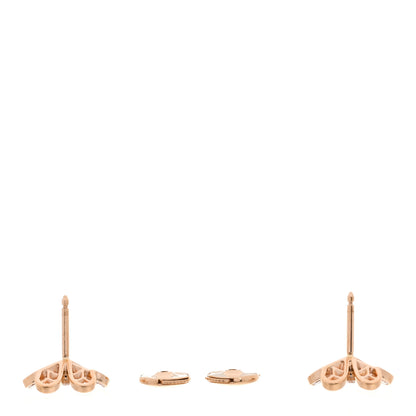 Van Cleef & Arpels 18K Rose Gold Diamond Mini Frivole Pave Earrings 3 of 5