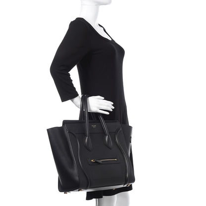 Celine Smooth Calfskin Micro Luggage Black 2 of 16