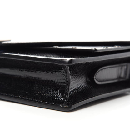 Saint Laurent Patent Calfskin Lizard Embossed Medium Margaux Shoulder Bag Black 10 of 10