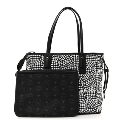 MCM Visetos Medium Liz Reversible Shopper Tote Black 5 of 17