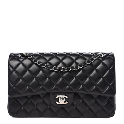 Chanel Lambskin Quilted Medium Double Flap Black 1 of 15