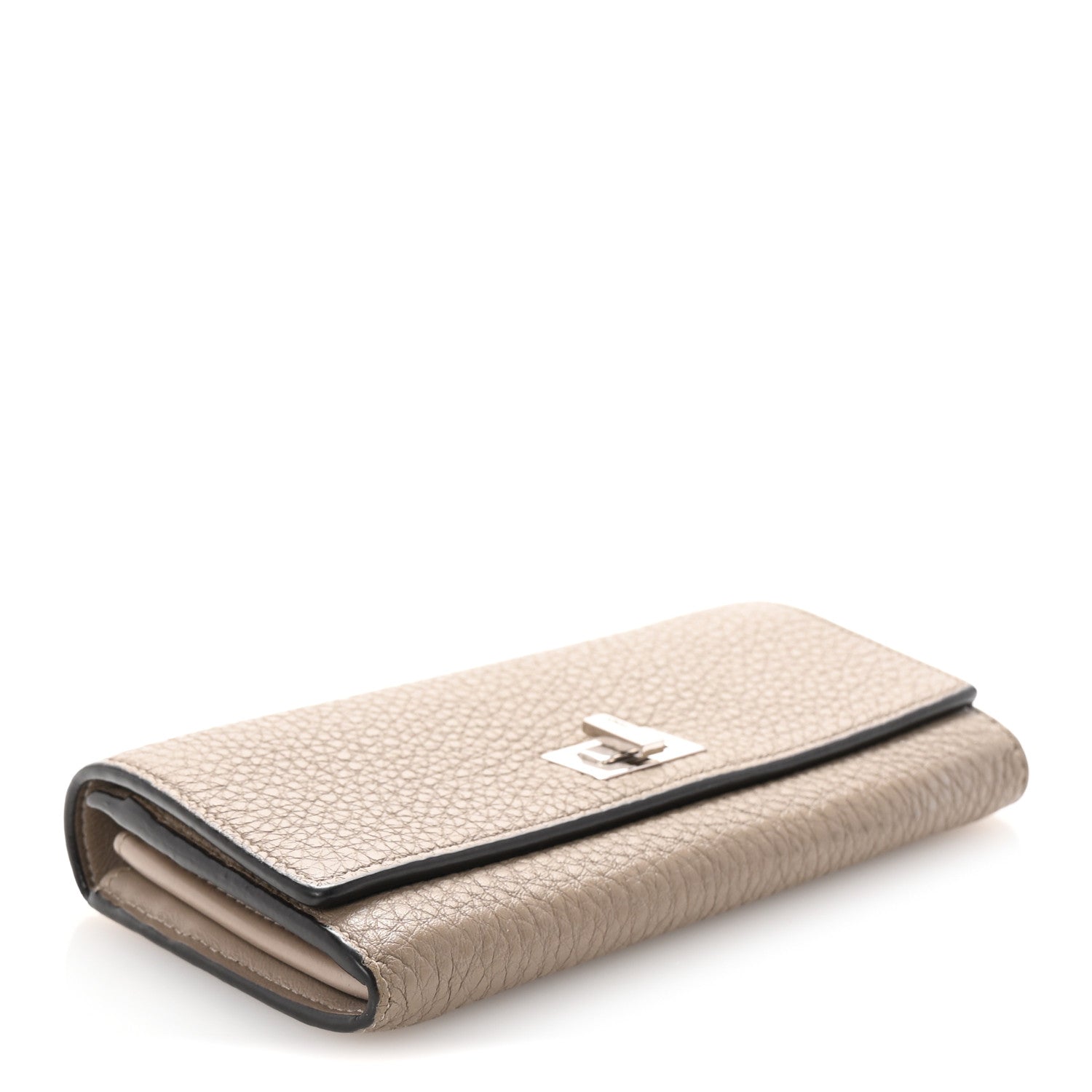 Fendi Cuoio Romano Vitello Grace Selleria Peekaboo Continental Wallet Corda 4 of 7
