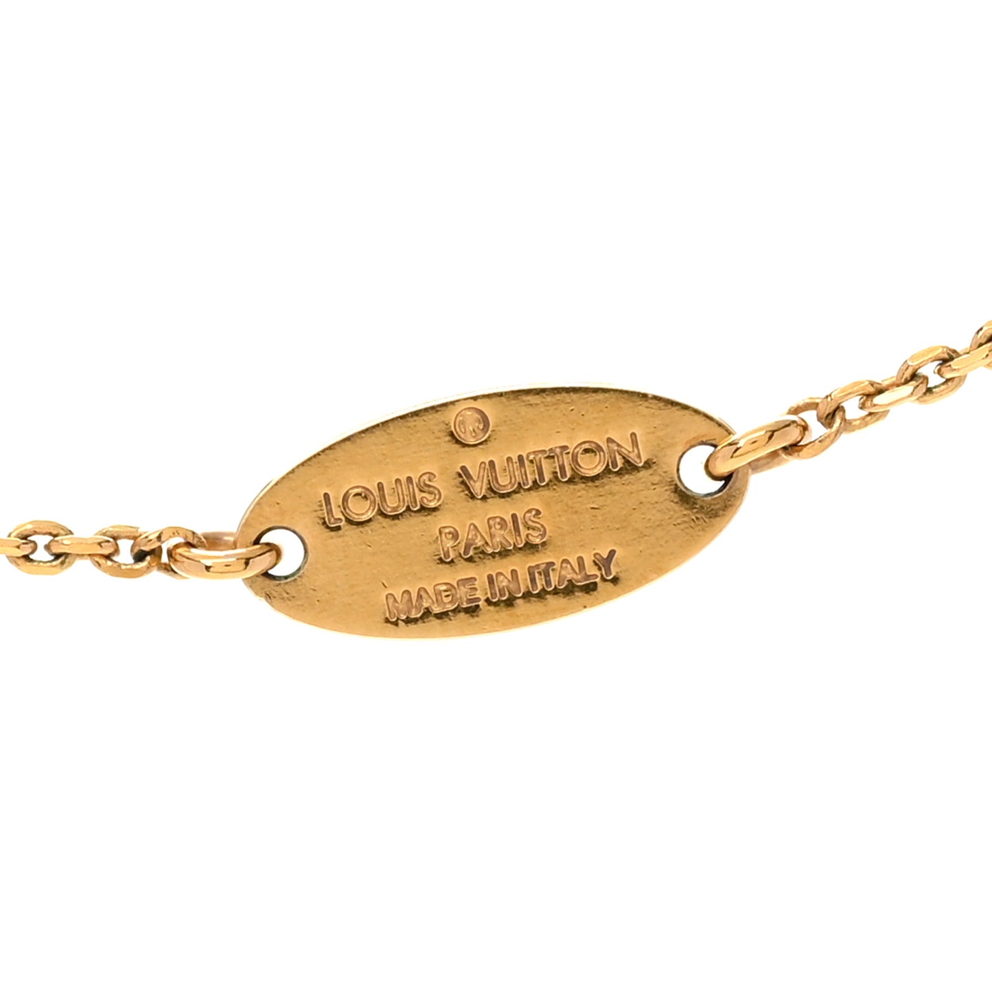 Metal LV And Me Letter T Necklace Gold
