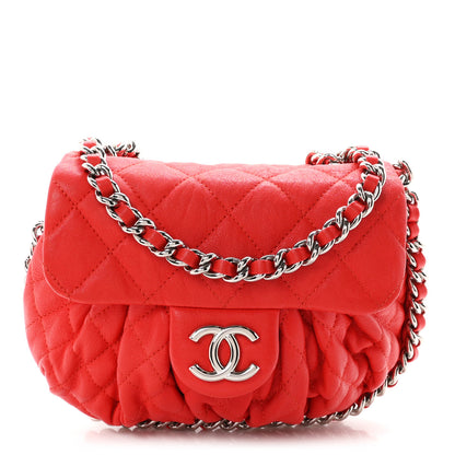 Chanel Washed Lambskin Mini Chain Around Messenger Coral 1 of 11