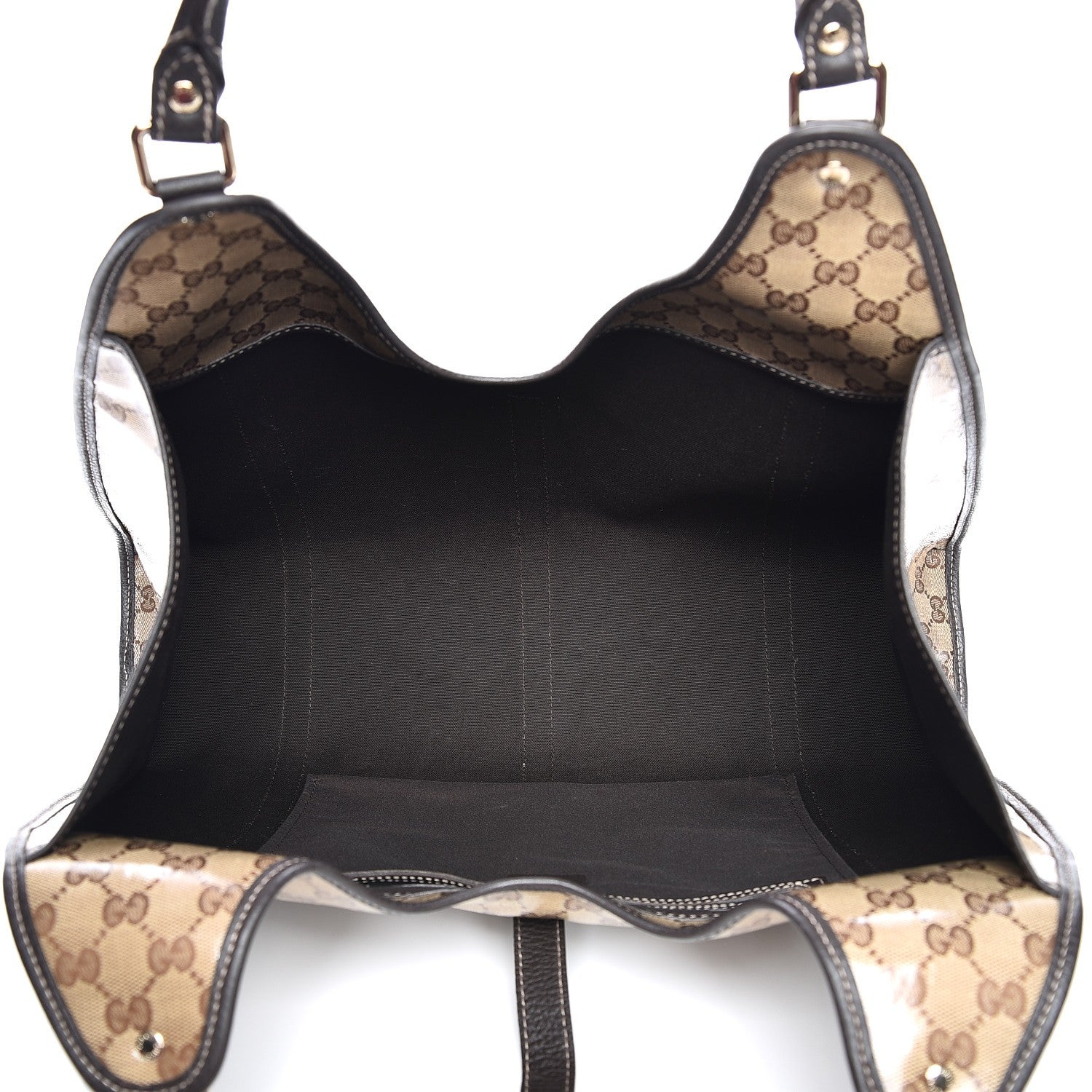 Gucci Crystal Monogram Dollar Calfskin Medium Joy Shoulder Bag Beige Ebony Testa Di Moro 5 of 7