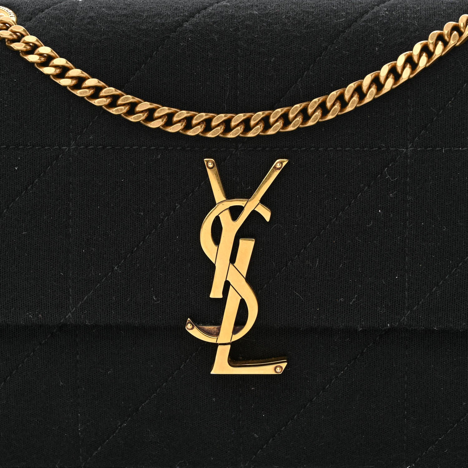 Saint Laurent Jersey Wool Patchwork Monogram Medium Jamie Black 9 of 11