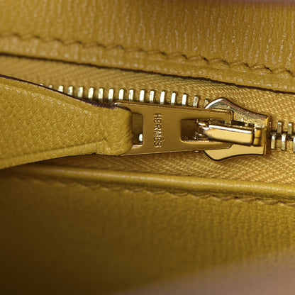 Hermes Matte Alligator Birkin 25 Jaune Ambre 19 of 33