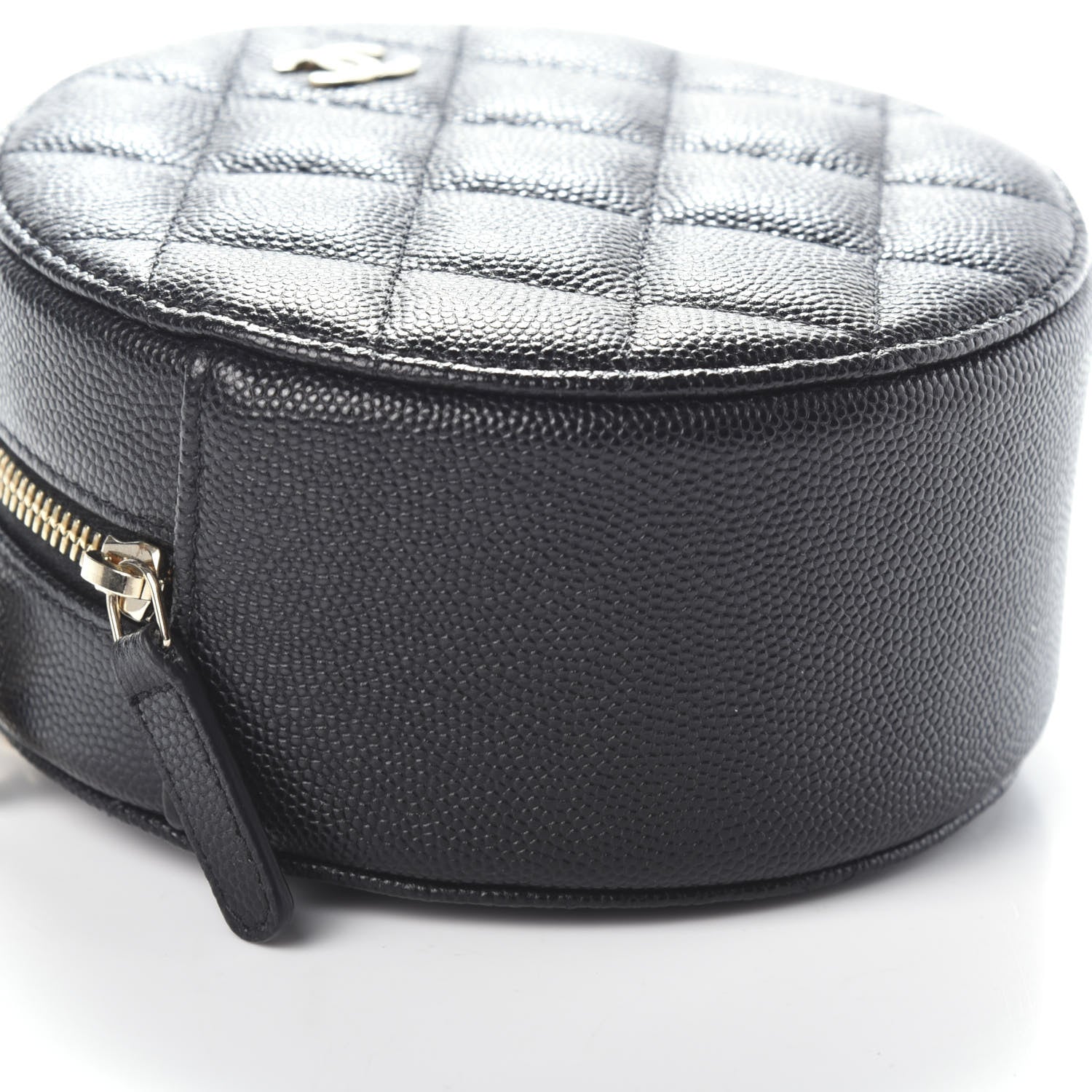Chanel Caviar Quilted Round Clutch With Chain Black 8 of 9