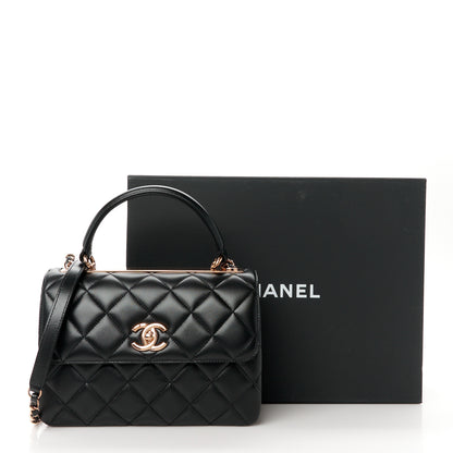 Chanel Lambskin Quilted Small Trendy CC Dual Handle Flap Bag Black 14 of 14