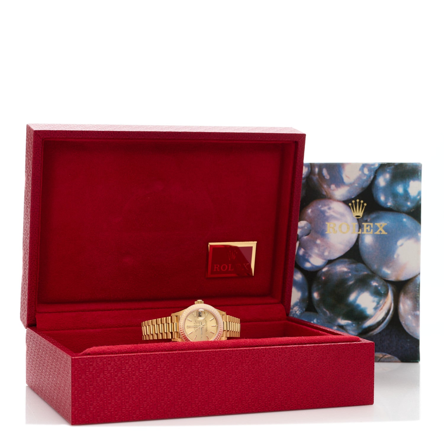 Rolex 18K Yellow Gold 26mm Datejust President Watch Champagne 79178 2 of 5
