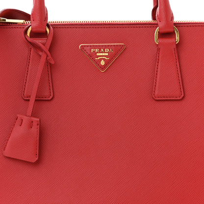Prada Saffiano Small Galleria Double Zip Tote Fuoco 8 of 15