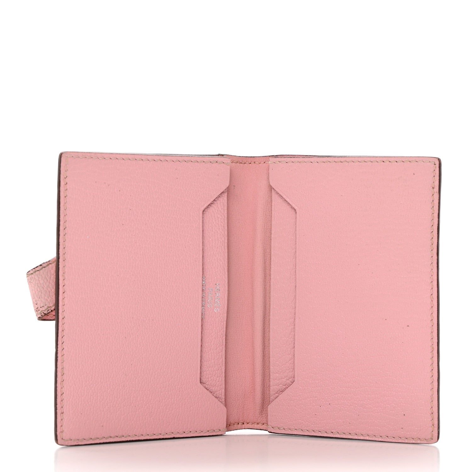 Hermes Chevre Mysore Bearn Card Holder Wallet Rose Sakura 5 of 15