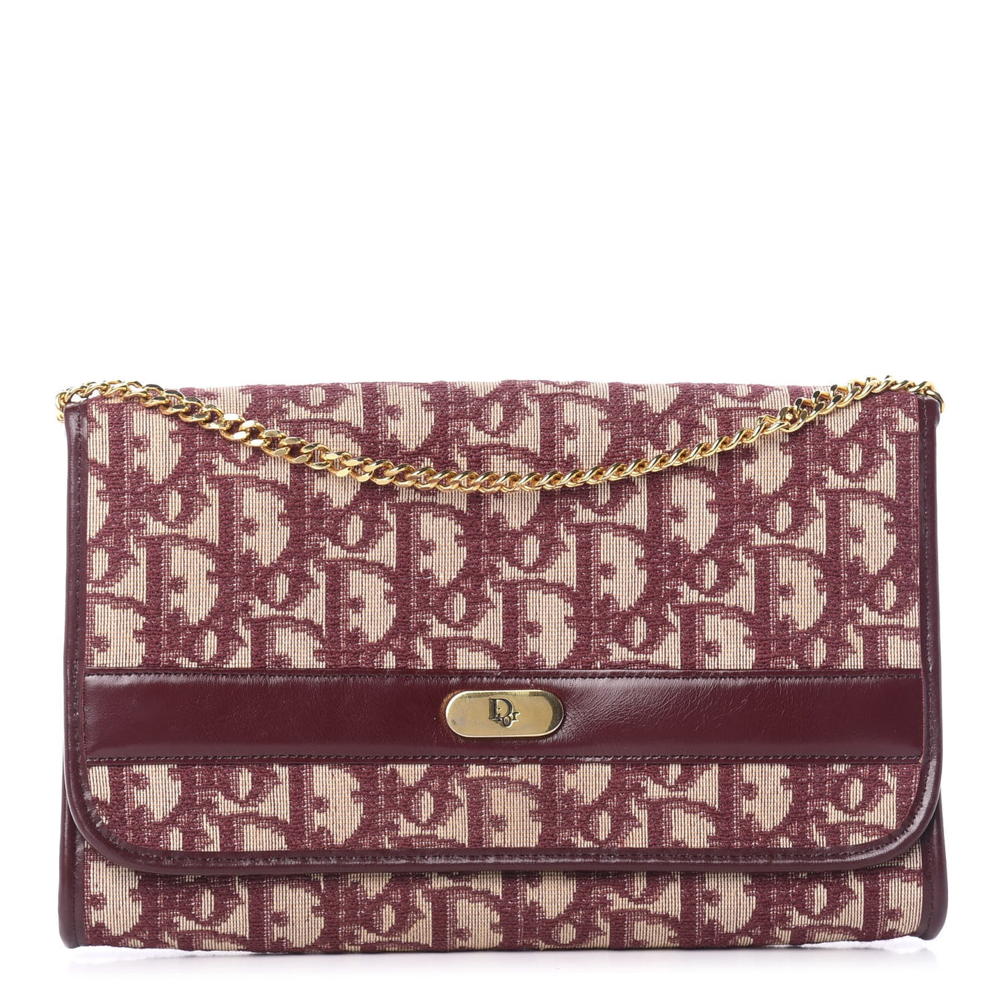 Monogram Chain Flap Burgundy