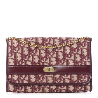Christian Dior Monogram Chain Flap Burgundy 1 of 11