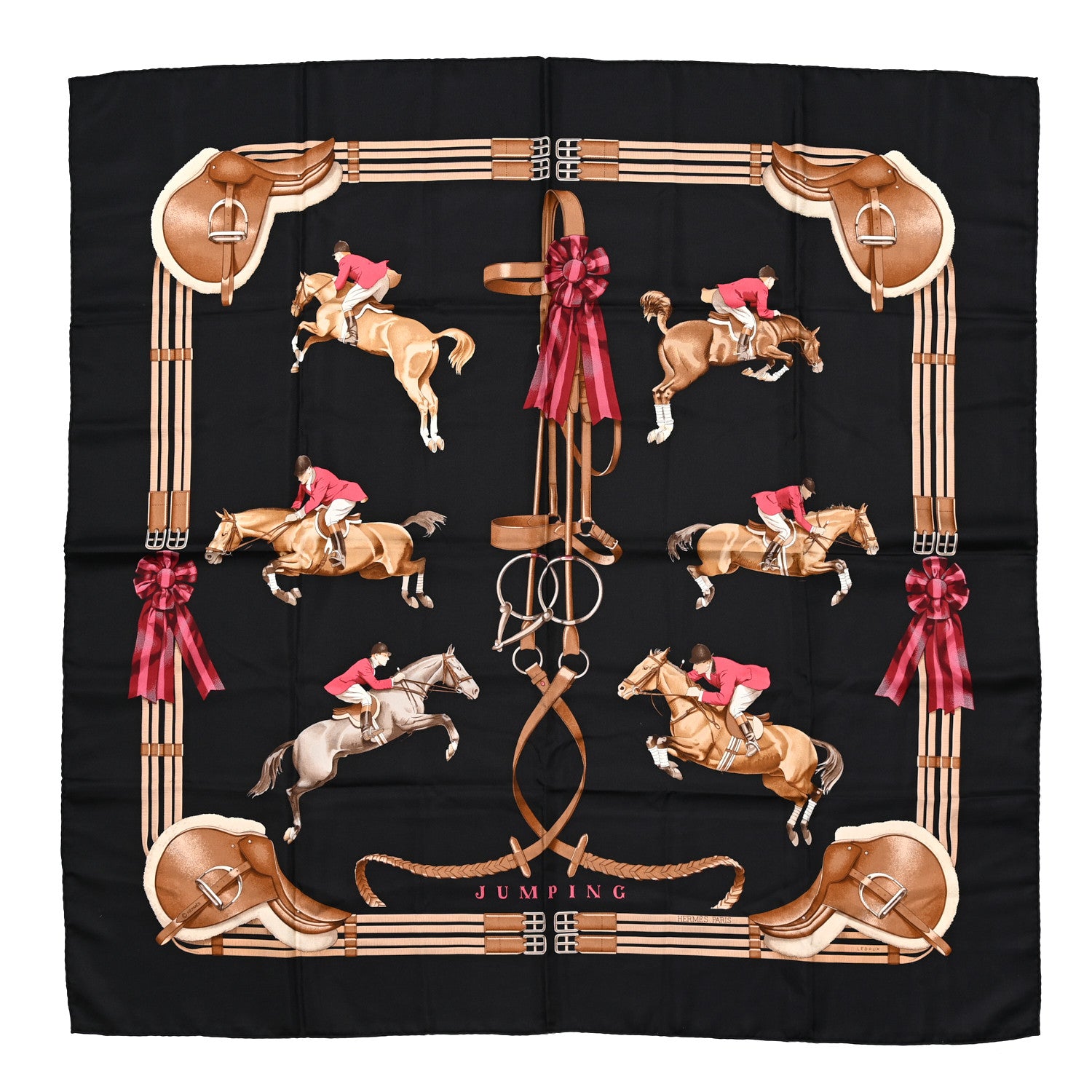 Hermes Silk Jumping Scarf 90 1 of 5
