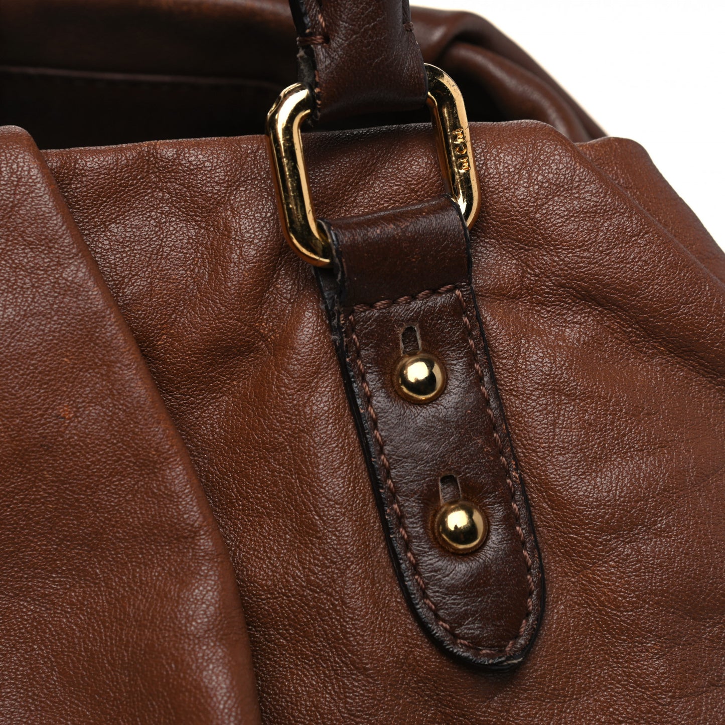 Calfskin Shopper Tote Brown