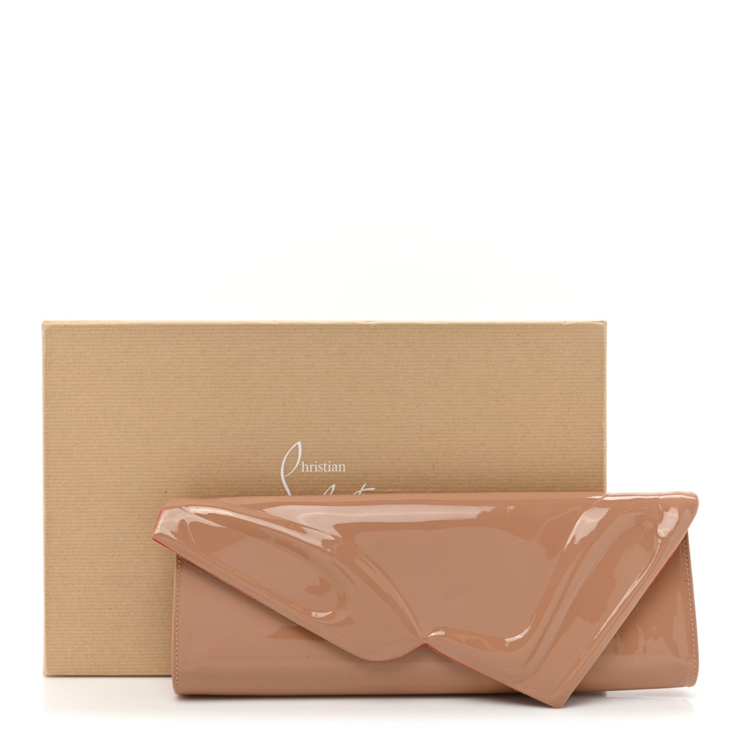 Christian Louboutin Patent So Kate Baguette Clutch Nude 13 of 13