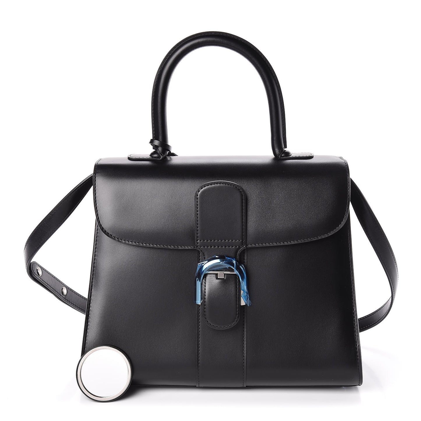Box Calfskin MM Brillant Satchel Black