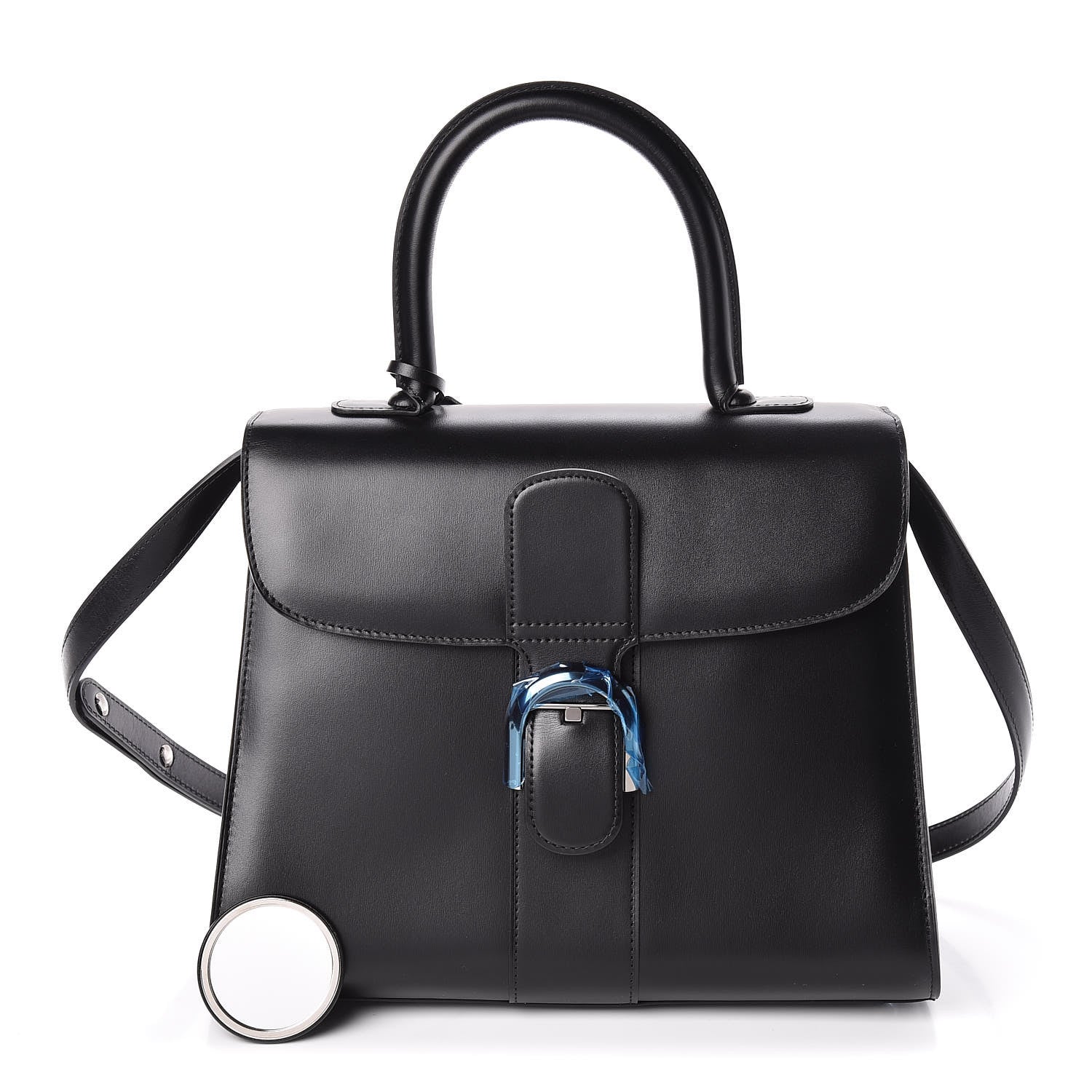 Delvaux Box Calfskin MM Brillant Satchel Black 1 of 9
