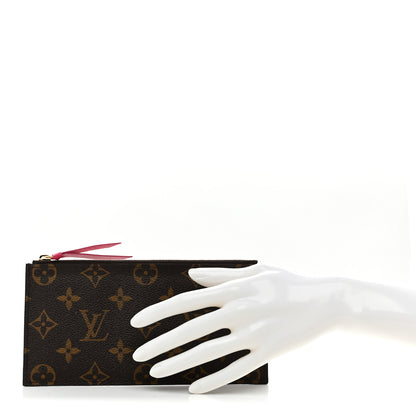 Louis Vuitton Monogram Felicie Chain Wallet Zippered Insert Fuchsia 2 of 6