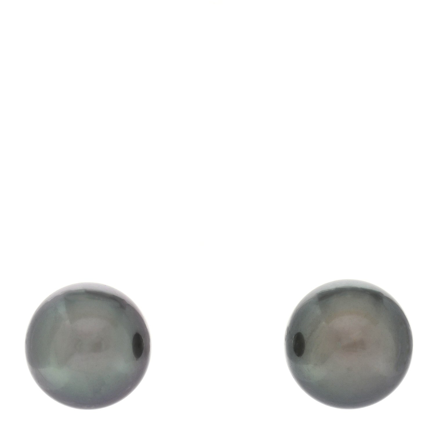Mikimoto 18K White Gold Black South Sea Cultured Pearl 8.5-9mm Stud Earrings 1 of 5