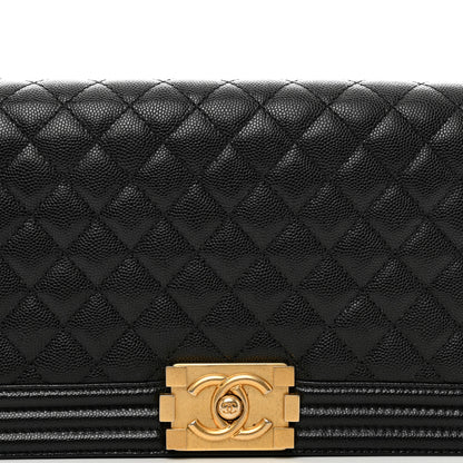 Chanel Caviar Quilted Boy Clutch With Removable Chain Black 5 of 10