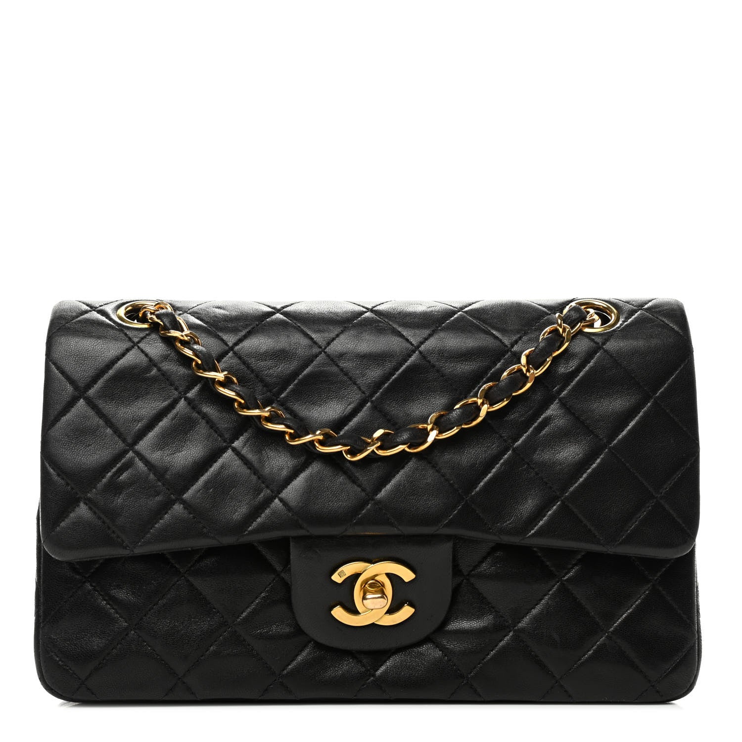 Chanel Lambskin Quilted Small Double Flap Black 1 of 5