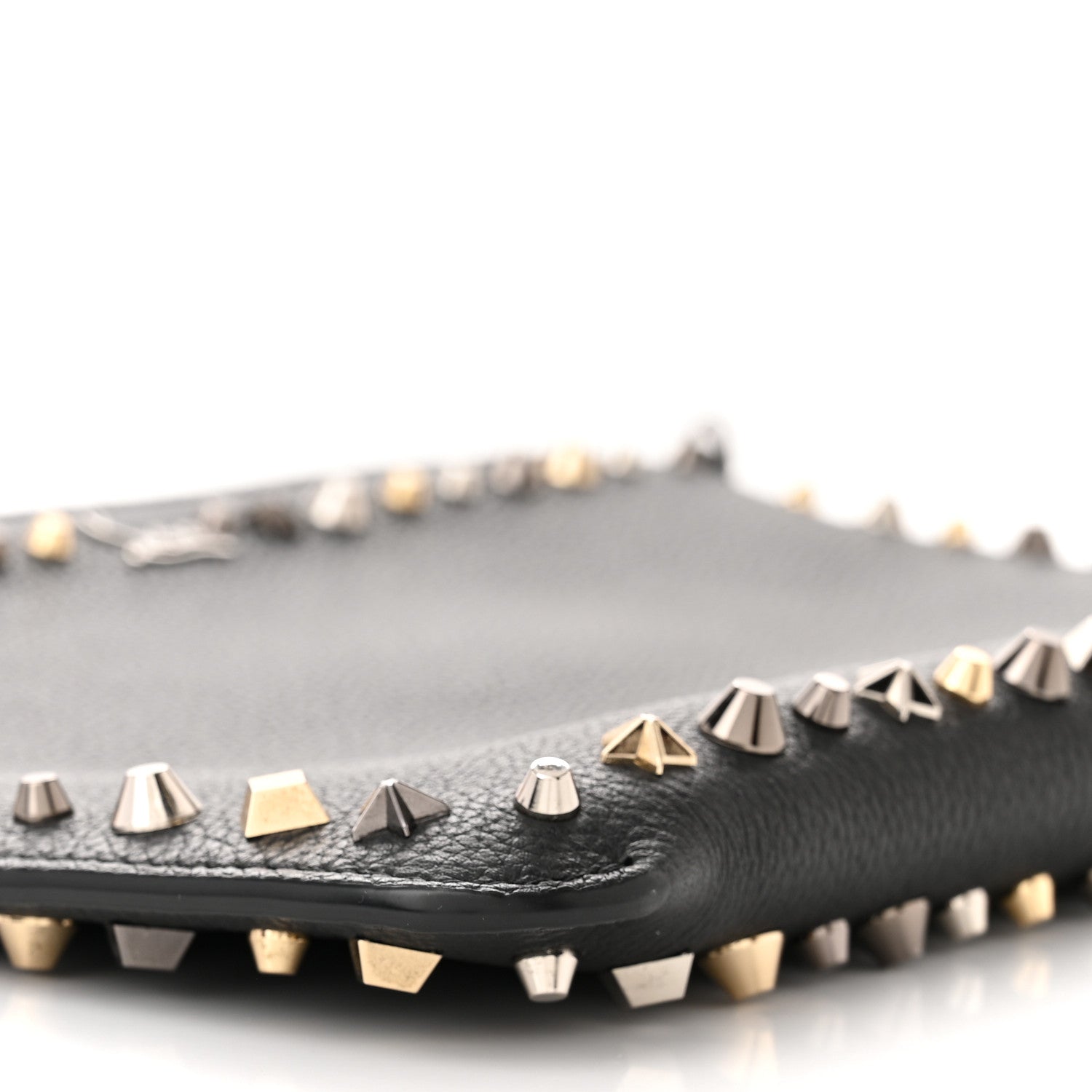 Christian Louboutin Calfskin Empire Trashmix Spike Loubiclutch Clutch Black 8 of 10