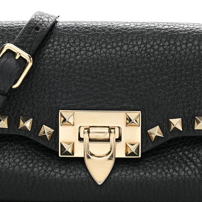 Valentino Garavani Pebbled Calfskin Mini Rockstud Crossbody Bag Black 7 of 11