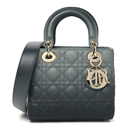 Christian Dior Lambskin Cannage Gradient Small My ABCDior Lady Dior Grey 1 of 9