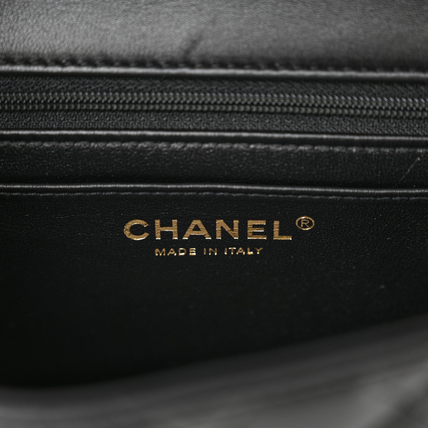 Lambskin Quilted Mini Top Handle Rectangular Flap Black