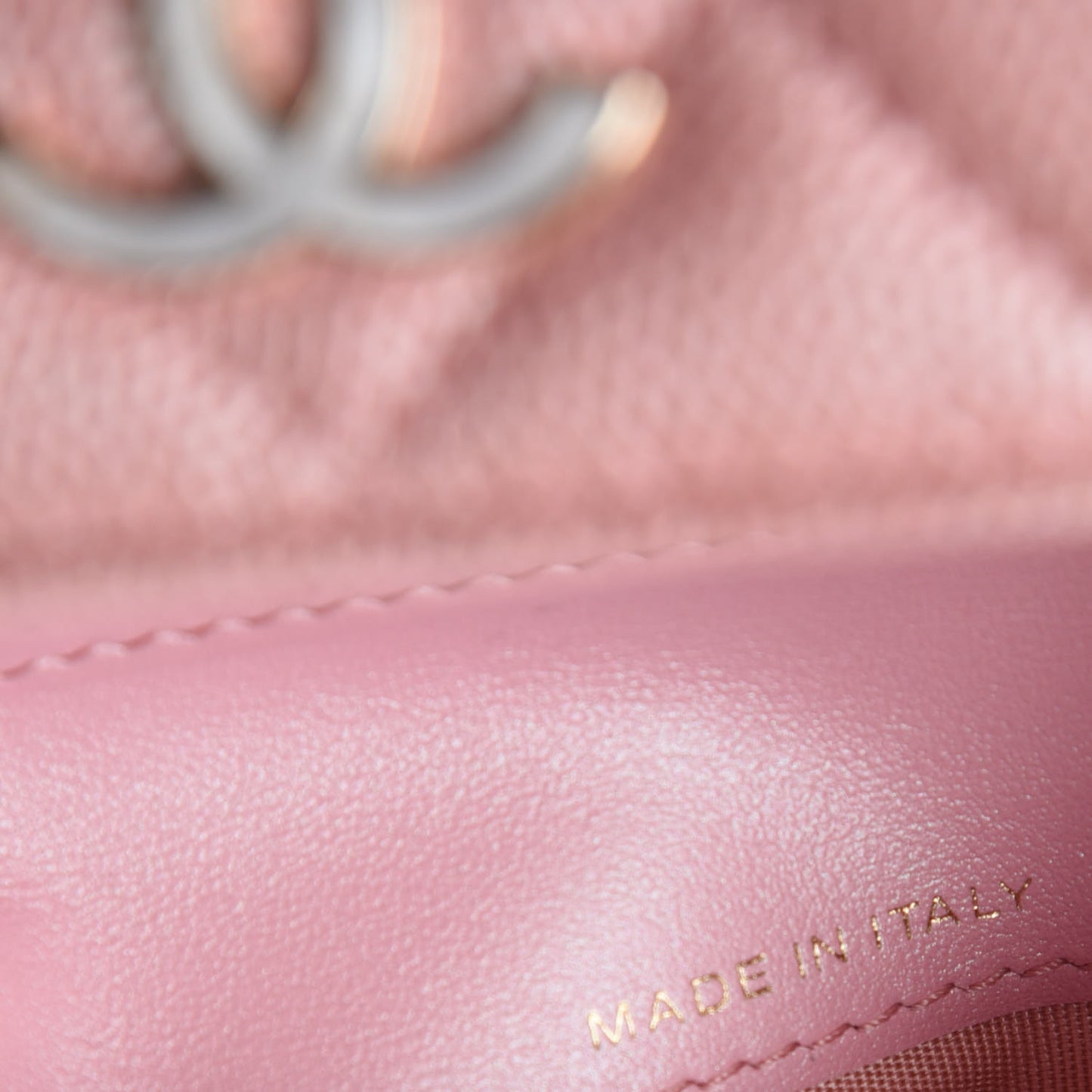 Iridescent Caviar Small Quilted Flap Wallet Rose Pink