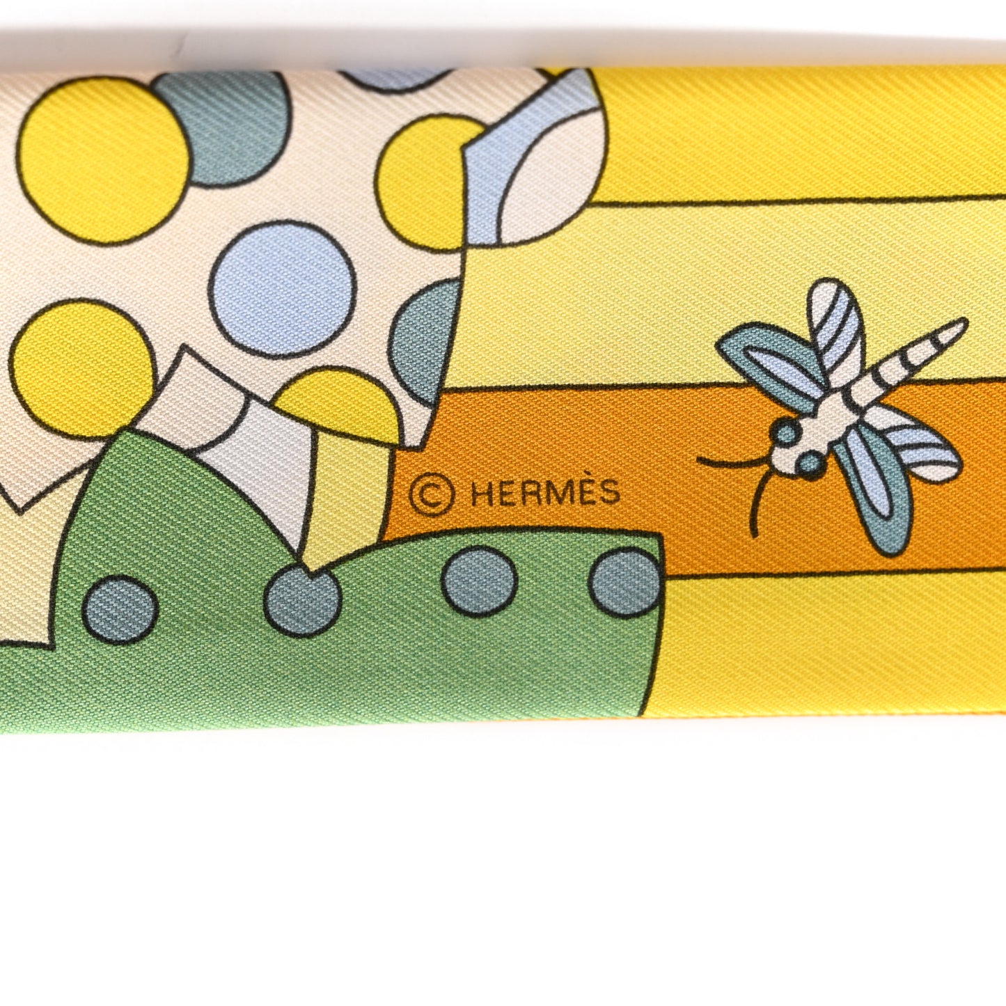 Silk Les Murmures de la Foret Twilly Jaune Vif Vert Miel